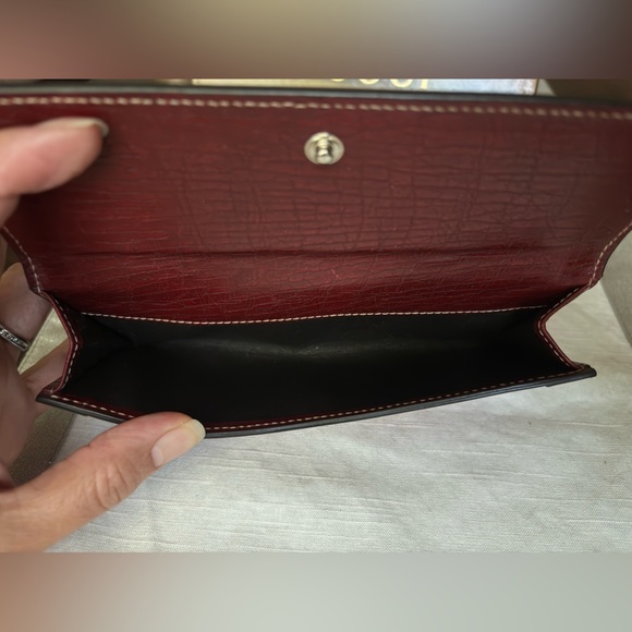 Gucci Wallet Large GG logo Canvas & Leather in Red - Picture 11 of 11